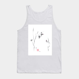 Social Distancing  ~  sumi-e ladybug bamboo ink brush pen painting Tank Top